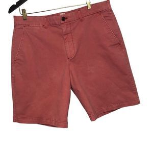 Men's GAP Classic Fit Weathered Red Chino Shorts Size 36 10" Inseam Flat Front